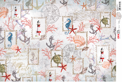 3279 - OPAPEL 30X45 - ESTAMPA NÁUTICO I - 7898720530210