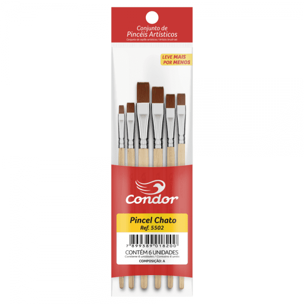 Pincéis Winsor & Newton Óleo - Set 3 Formatos Chatos | Qualidade Profissional