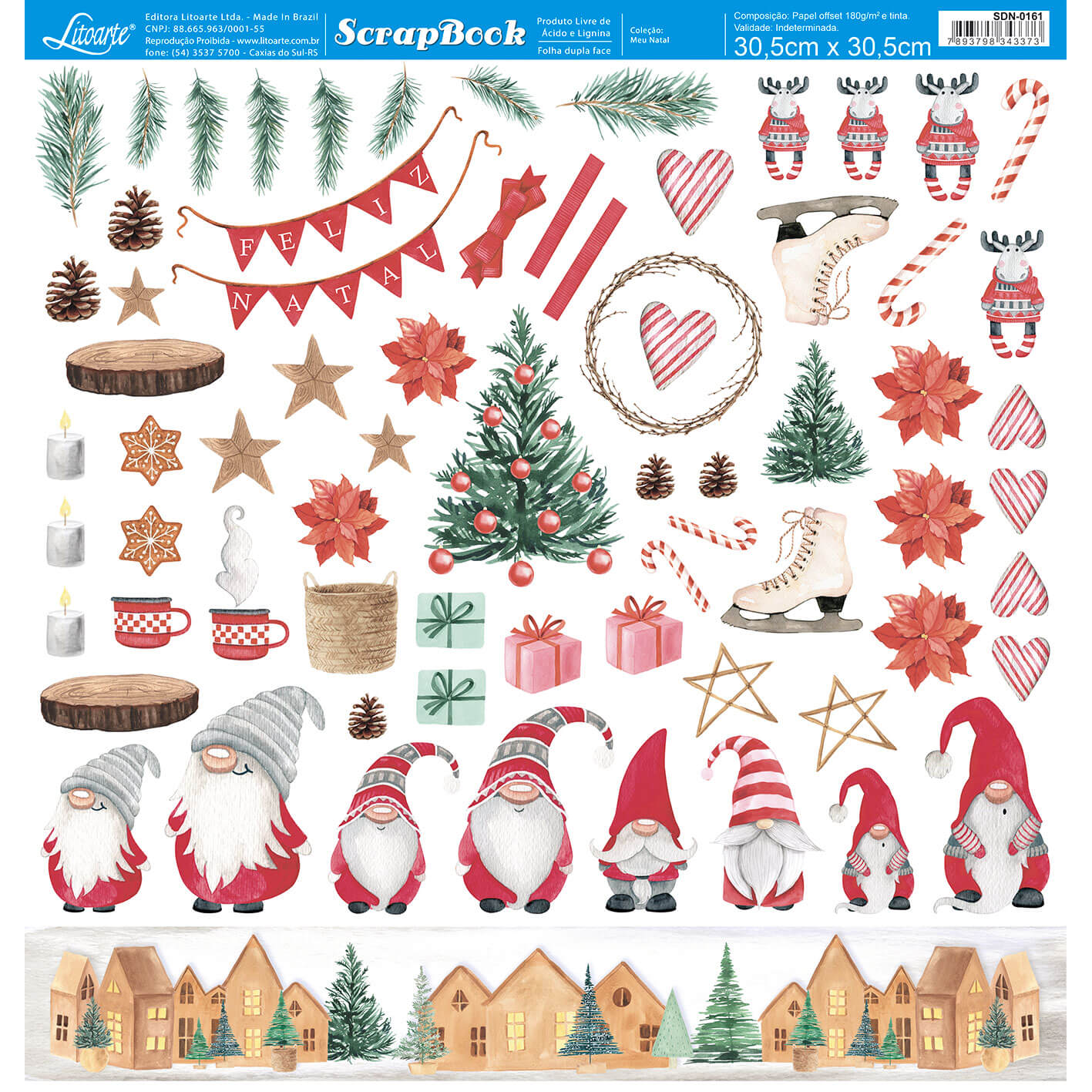 Papel Scrapbook Invierno – 48 Hojas Con Motivos Navideños, 15.2x15.2 Cm, Ideal Para Manualidades, Tarjetas Y álbumes